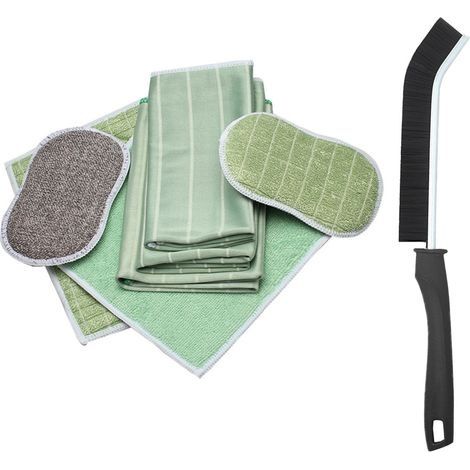 Lot de 6 Chiffon Bambou Microfibre pour Vitres Miroirs Carreaux Carrosserie Microfibre Bambou Vitre Ménage Salle de Bain,De plus, une brosse à écart vous sera offerte en bonus (1/5)