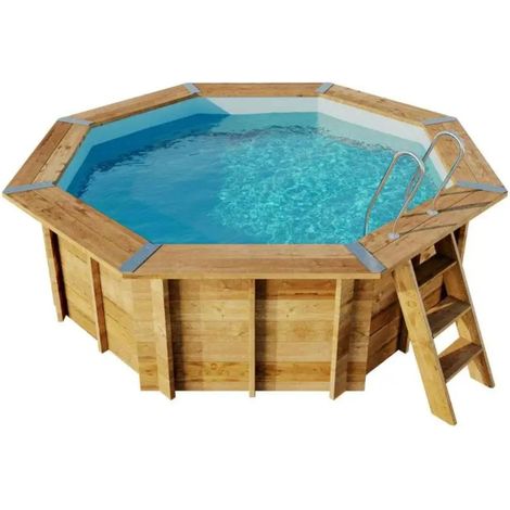 Piscine de jardin Lanzarougee - enterrable Marron Imprégné sous pression 428 x cm (1/5)