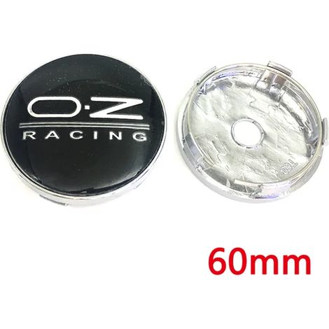 (60 mm Noir Argent) 4 enjoliveurs centraux de roue de voiture 56 mm 60 mm 65 mm 68 mm compatibles avec les jantes, logo OZ Racing, emblème, accessoires de style extérieur (1/5)