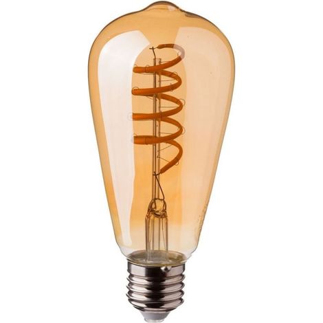 V-TAC VT-2144 7327 Lampadina LED E27 4W ST64 Filamento a Spirale Ambrato 2200K (1/2)