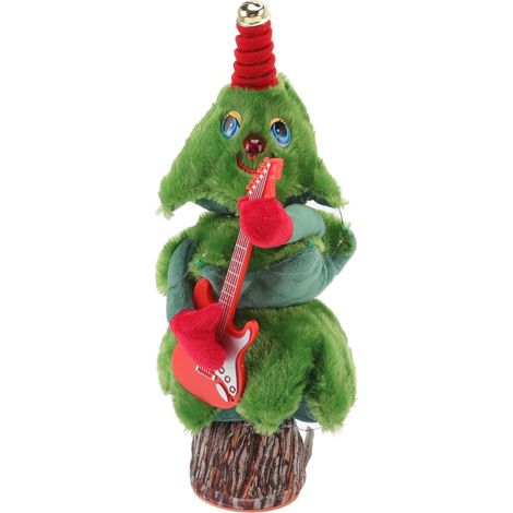 Musikalischer und tanzender Weihnachtsbaum mit 8 Liedern, Gitarre und dekorativem Baumstumpf – Elektrisches Partyspielzeug (1/5)