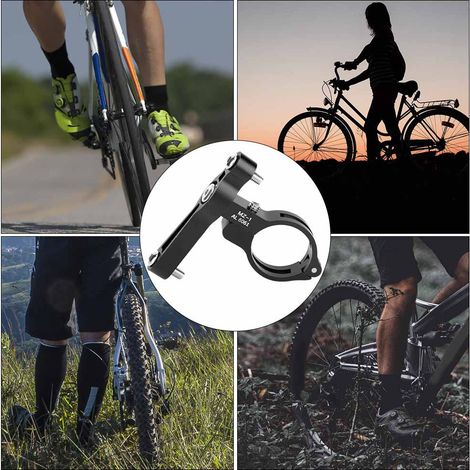 Adaptateur porte-bidon pour vélo d'extérieur, base en alliage d'aluminium CNC noir (1/5)