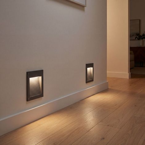 LedsC4 Micenas - Einbauleuchte LED 27.5W und 1923lm mit Warmweiß 2700K. Durchmesser 25cm. Gehäuse aus Aluminium. Außenbereich IP66. Farbe Grau