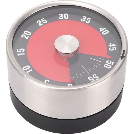 Mechanischer Küchentimer, Stoppuhr zum Lernen, Schlafen, Zeitmanagement für Studenten, Schwarz (1/5)