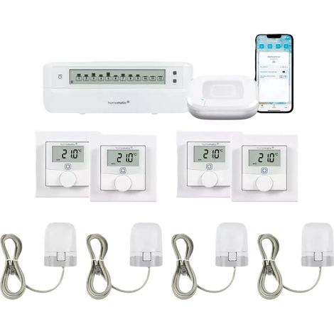 Sistema calefacción eq3 homematic ip starter bundle 4 habitaciones móvil