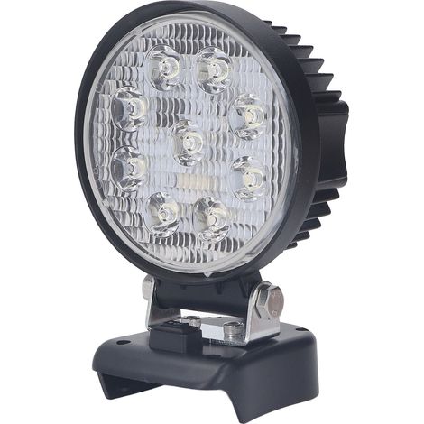 Kabellose LED-Arbeitsleuchte, 18V-Akkubetrieben, 27W, 2400LM, tragbar, Handleuchte, Flutlicht für Baustellen, Camping, Notfälle (1/5)