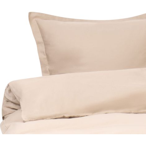 Bettwäsche-Set PARKROSE Baumwollsatin 200 x 200 cm Beige