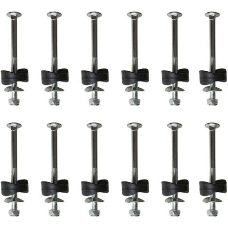 Sollbry Lot de 12 Vis de Trampoline: Vis de Rechange Accessoires de Trampoline Fixation pour Grand Trampoline et Petit Entretoises de Trampoline Fixation du Trampoline Accessoires de Fixation (Argent) (1/4)