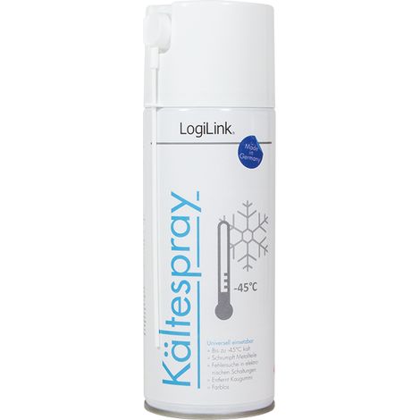Spray refrigerante LogiLink 0,4 l per componenti elettronici, assemblaggio e rimozione di gomma -45 °C (1/5)
