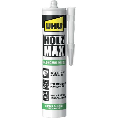 UHU COLLE À BOIS MAX SANS SOLVANTS, TUBE DE 100 G, 1 PIÈCE, 51305 (1/3)