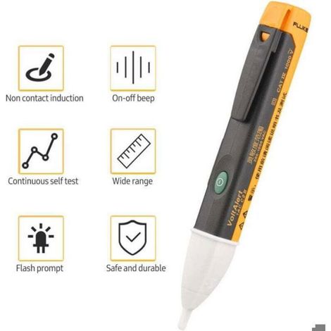Stylo Testeur De Tension - Sans Contact - CA 200 V À 1000 V - CAT IV 1000 V - Pour Électriciens Et Bricoleurs - 1 Pièce (1/4)