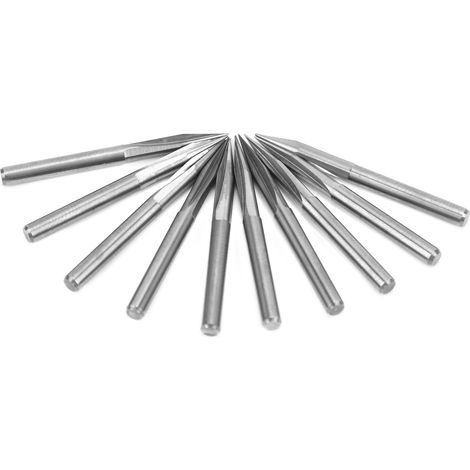 10 Fraises Carbure V 3.175mm Double Tranchant pour Gravure Bois et Ciment (20x0.5mm) (1/5)