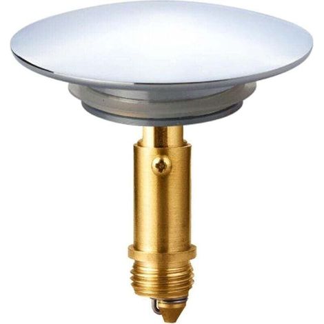 66-mm-Pop-up-Ablaufgarnitur mit Klick-Klack-Mechanismus für Waschbecken im Badezimmer, Küchenspülen und verchromte Messingspülen