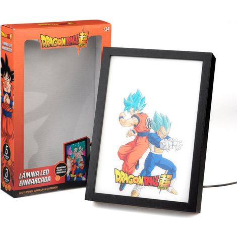 Grupo Erik LR001 Dragon Ball Super Quadro Luminoso LED Decorazione Luminosa 20x28 cm colore Multicolore