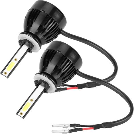 Lot de 2 ampoules LED COB 880/881 80W 6000K Blanc, phare 4 côtés avec ventilateur (1/5)