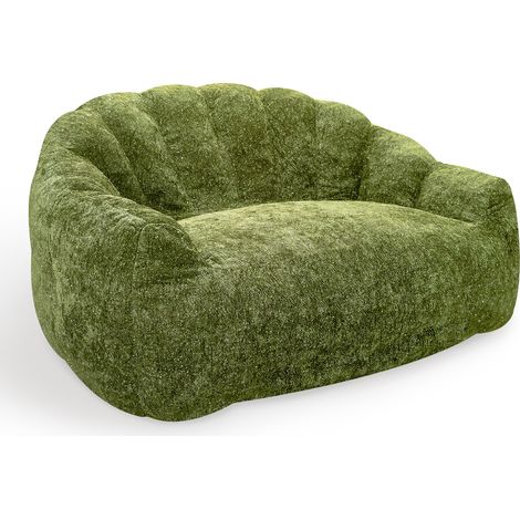 Sitzsack-Sofa mit Armlehnen im Bärentatzen-Design 140x98x61 cm, grüner Stoff HOMVRA (1/5)