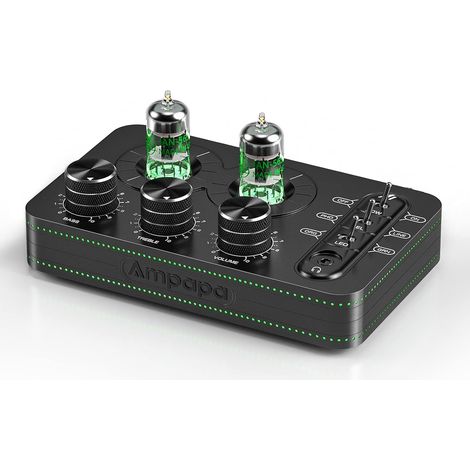 A1 Préampli Phono à Tube: Vide Ampli Casque, Préamplificateur Hi-FI pour Tourne-Disque MM avec Contrôle de Tonalité pour Système Audio Stéréo Domestique (1/5)
