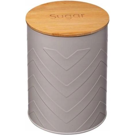Contenitore in metallo per zucchero GOMERO beige opaco bambù 1 pz. (1/2)