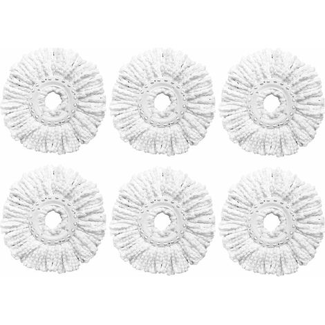 6er-Pack Spin Mop-Ersatzköpfe, kompatibel mit Spin Mop-Mopps in Standardgröße, leicht zu reinigende, langlebige Spin Mop-Nachfüllpackungen aus Mikrofaser, Kopf (1/4)