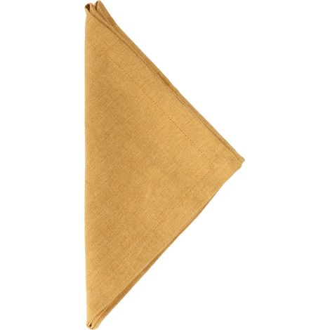 Nappe en coton jaune, lavable en machine et repassable à basse température, idéale pour la décoration de bureau. (1/5)