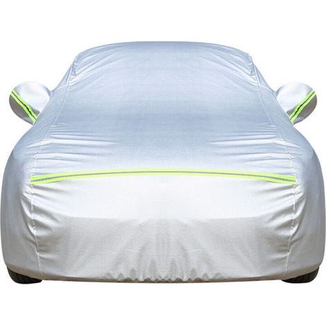Bâche Voiture Exterieur Housse de Protection Oxford Couverture Imperméable Auto, Ouverte Latérale pour Cabine, Doublure en Coton Respirant, Anti UV Neige Poussière (490x185x150cm) (1/4)