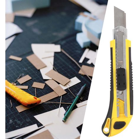 Couteau de précision ergonomique à manche en caoutchouc pour loisirs créatifs, découpe et sculpture. Idéal pour le bricolage et les travaux manuels. (1/5)