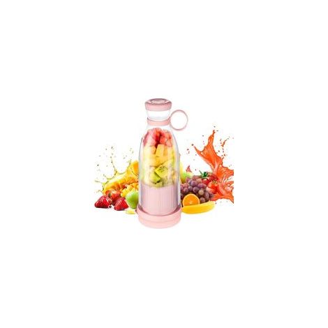 Mixeur Portable,Blender Portable,Blender à Fruits Sans Fil,Mini Juicer Électrique De 420ml, Mini Mixeur à Smoothie,Nettoyage Automatique,Mixeur Pour Smoothies,Jus Et Shakes (Rose) (1/5)