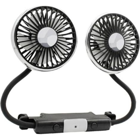 Ventilateur USB pour voiture - Puissant clip pour siège arrière - Refroidissement rapide voitures et SUV