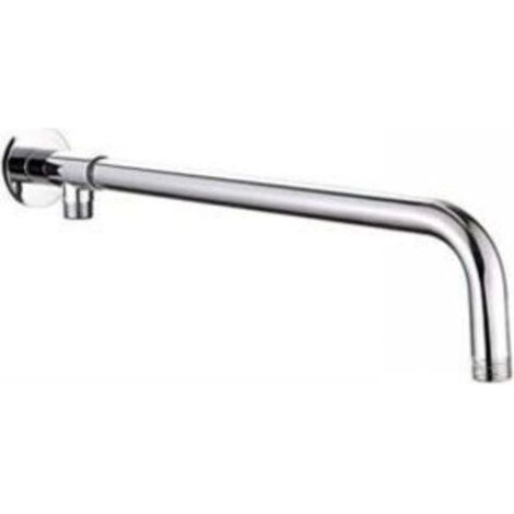Bras de douche en acier inoxydable avec support en cuivre, adapté au pommeau de douche (38 cm)