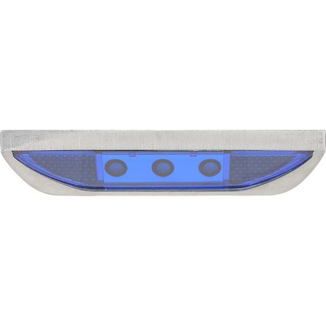 Lampe solaire 2W 6 LED pour allée, contrôle de la lumière, bonne capacité de charge, étanche IP68, lampe de signalisation routière pour rue, avenue, autoroute, parking, voie de circulation, bleu (1/5)