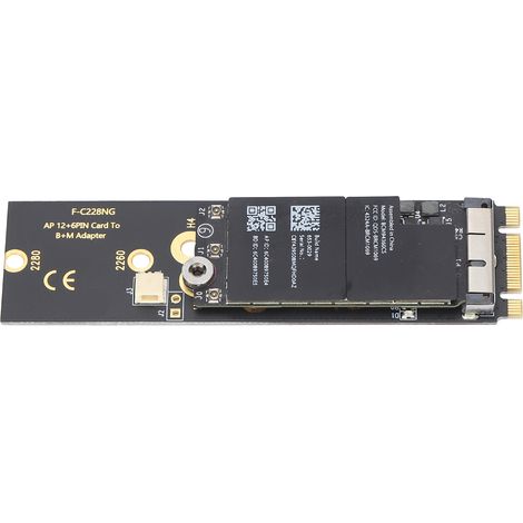 BCM94360CS WLAN-Kartenadapter zu M.2 NVMe NGFF Key B+M SSD für Laptop, Desktop und Tablet (ohne externe Antenne). (1/5)