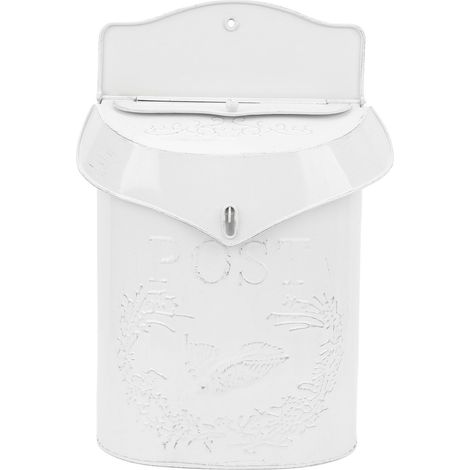 Boîte aux lettres murale en métal, motif d'oiseau, grande capacité, étanche, courrier rétro pour décoration extérieure de jardin