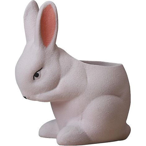 Pot de fleurs succulentes en céramique en forme de lapin de dessin animé, support pour pot de fleurs cactus, contenant de jardinage (1/5)