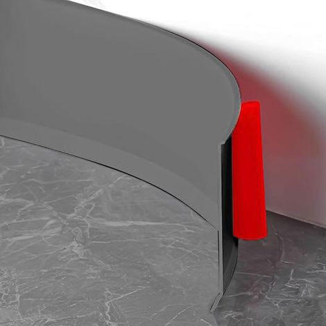 Plinthe Souple Autoadhésive, Plinthe Adhesive, PVC Plinthe Flexible, Bande Décorative Autoadhésive pour la Salle de Bain et la Cuisine (Gris-3.0M x 10CM) (1/5)