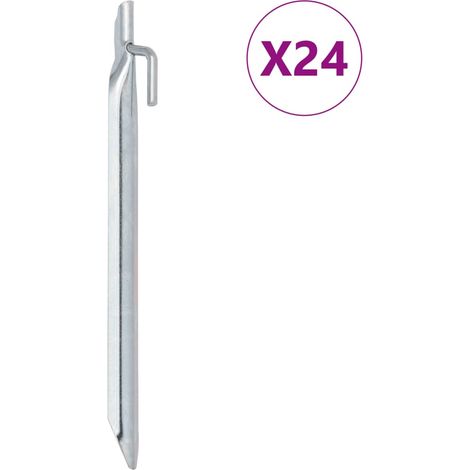 Zeltheringe 24 Stk. V-Form 24 cm Ø20 mm Verzinkter Stahl