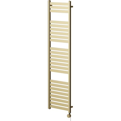Wholesale Domestic Cassini Colore Brushed Brass 1800mm x 500mm Straight Digital Thermostatic Electric Heated Towel Rail (1/5)
