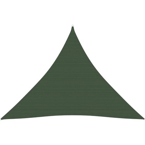 Voile d'ombrage Toile d'ombrage 160 g/m² Vert foncé 4,5x4,5x4,5 m PEHD 57351 (1/5)
