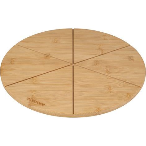 Planche à pizza avec rainures de coupe, Planche à découper la pizza, Planche en bois de bambou, tarte flambée, quiche, apéro, 32 cm (1/5)