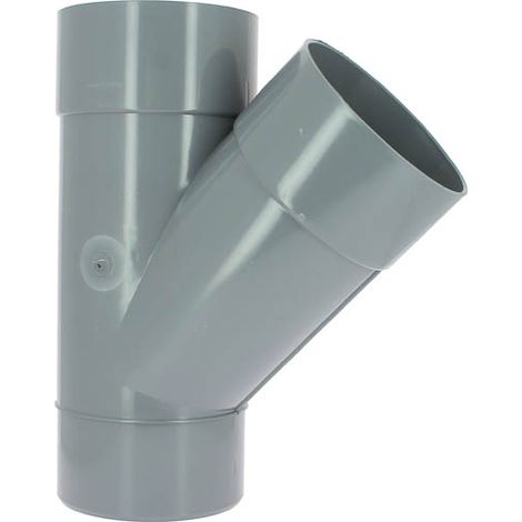 Adequa – Raccord évacuation PVC culotte mâle-femelle 45° Ø200 – PVC lisse pour emboîtement facile – Évite les impuretés (1/2)