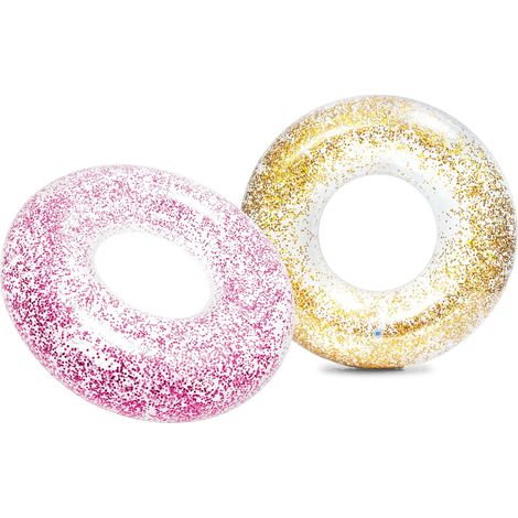 Salvagente Gonfiabile Ciambella Glitter 2 Colori Assortiti 119 cm Peso 0,95 (1/4)