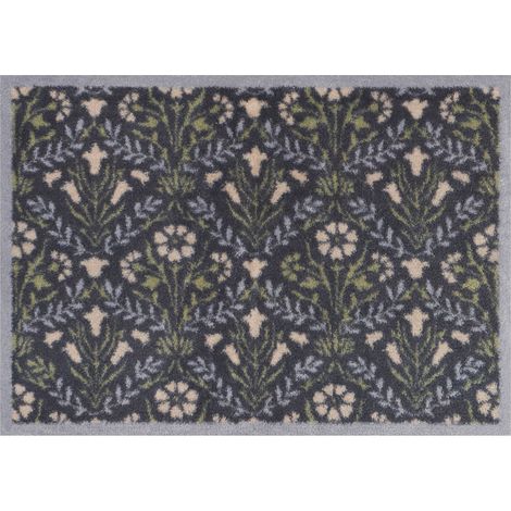 FLOORNOVO Schmutzfangmatte Natur Schmutzfang - 85 cm x 60 cm - Glockenblume - waschbare Fußmatte Innen und übderdachte Außenbereiche (1/5)