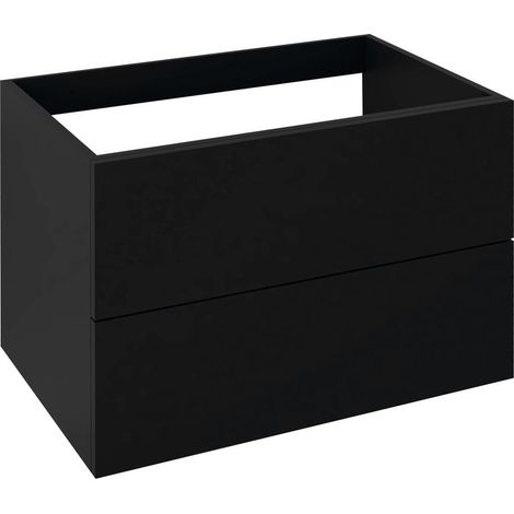 TREOS Meuble de Rangement 75x53x50,5cm, noir mat (1/4)