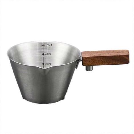 120ML expresso verre doseur avec balance StainlessSteel café versement tasse bois poignée pour Precision préparation B (1/5)