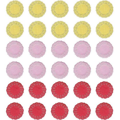 Lot de 300 napperons ronds et jetables colorés pour boîtes à gâteaux, parfaits pour les anniversaires, les mariages, la maison, les cafés et les bars. Couleurs assorties.