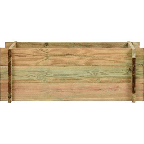 Jardinière Bac à fleurs surélevée pour légumes Bois de pin imprégné 80 cm (1/5)
