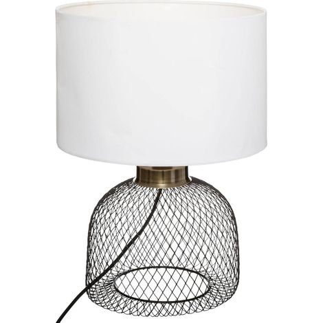 Tischlampe EMIE, mit weißem Lampenschirm (1/4)