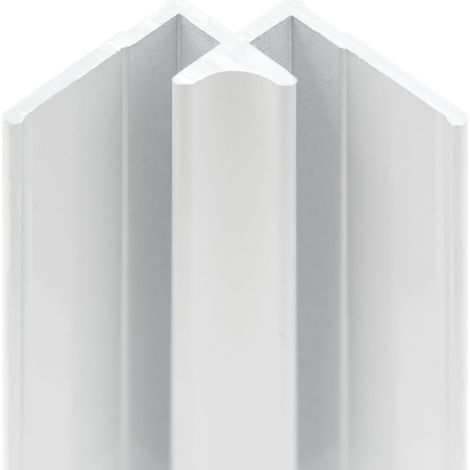 Profilé d'angle intérieur pour panneau mural de douche, DécoDesign, Schulte, Blanc, 255 cm