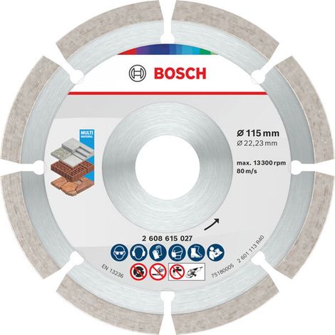 Bosch Multi Material Diamond Trennscheibe, 115 x 22.23 x 7 mm 10 Stk. - 2608615040 (1/5)