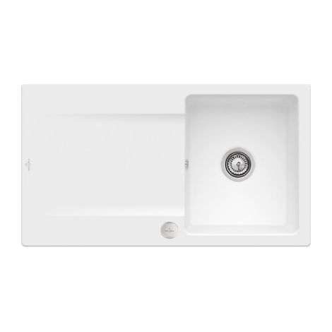 Fregadero de 1 cubeta VILLEROY ET BOCH Siluet 50 Piedra Blanco CeramicPlus