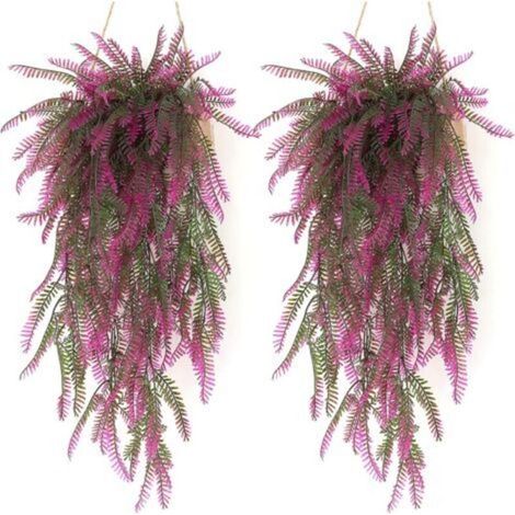 Fougère Artificielle Mauve – 2 Pièces pour Décoration Intérieure et Extérieure, Idéale pour Mariages, Jardins, Cuisines et Bureaux (1/5)